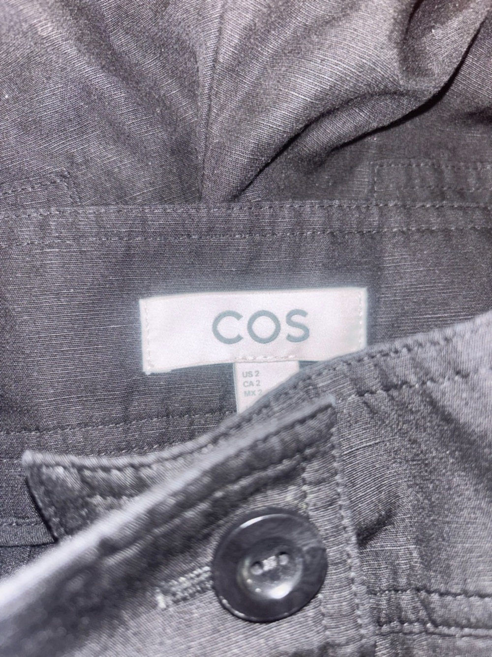 COS Black High-Waist A-Line Cotton Shorts - Picture 2 of 3